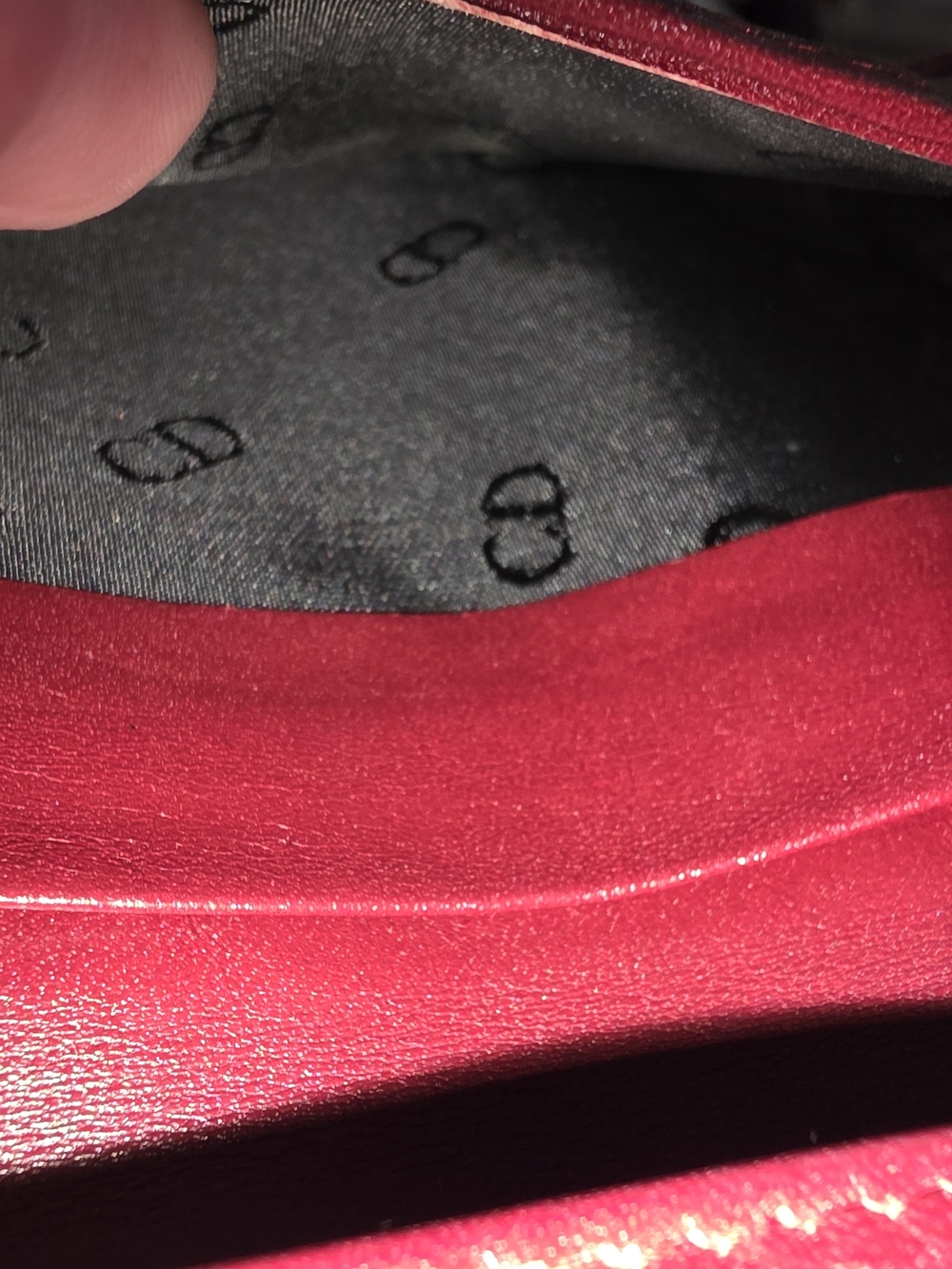 Dior Red Leather Clutch Wallet with Gold Hardware - Picture 9 of 12